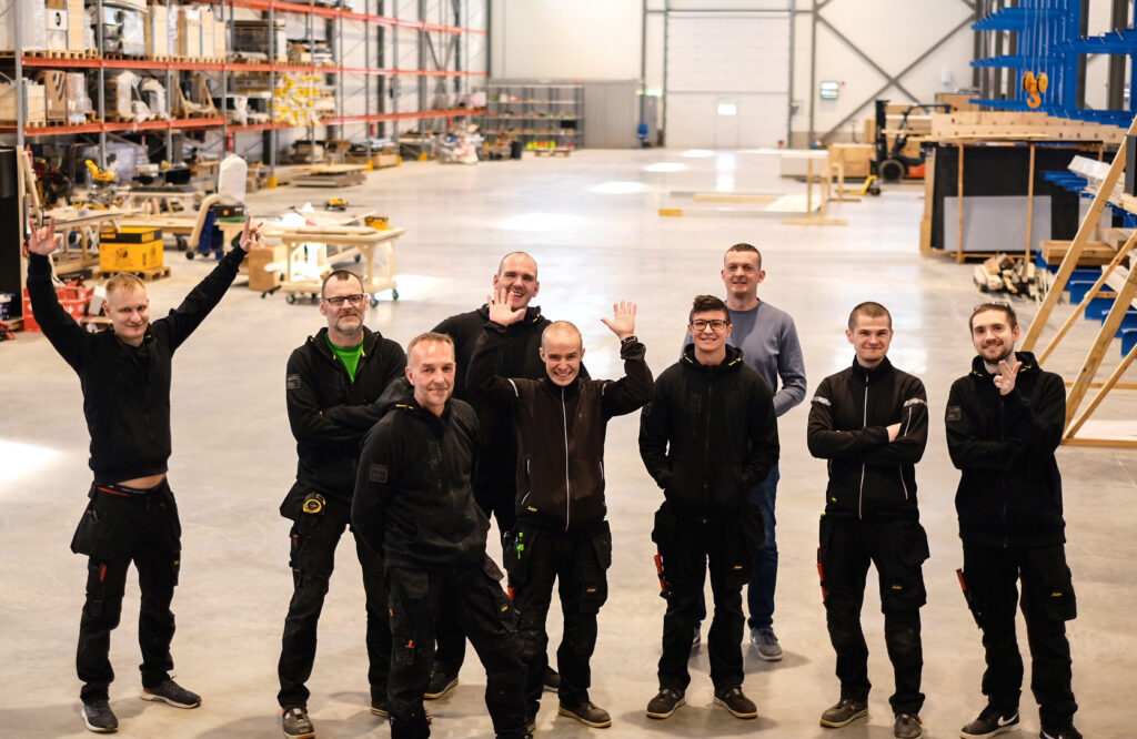 KODEA modular houses production team in Estonia