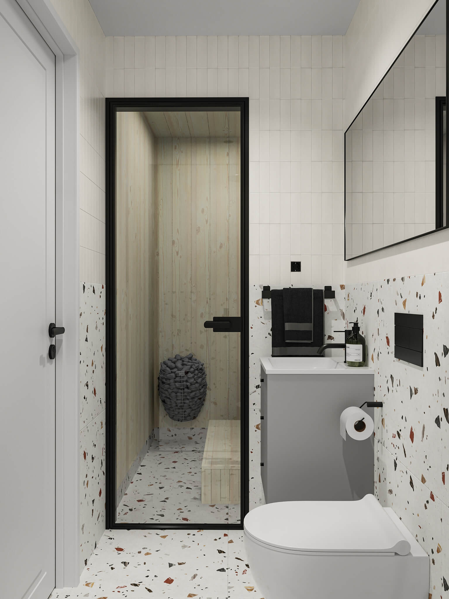 Neeme Modular Row House Bathroom built by KODEA