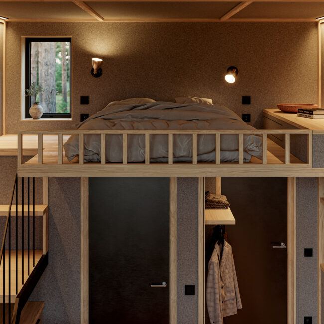 KODA Flex - Prefab Tiny House in Forest Bedroom